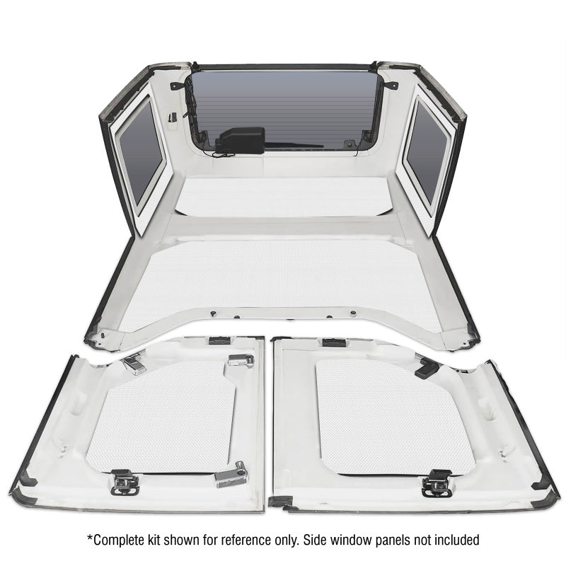 DEI 11-18 Jeep Wrangler JK 4-Door Boom Mat Headliner - 4 Piece - White DEI Hard Top Accessories  AXOPROS