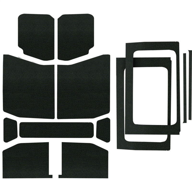 DEI 18-23 Jeep Wrangler JL 4-Door Boom Mat Complete Headliner Kit - 13 Piece - Black DEI Hard Top Accessories  AXOPROS