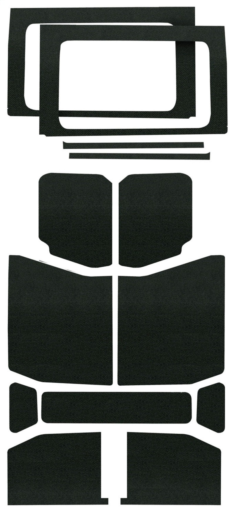 DEI 18-23 Jeep Wrangler JL 4-Door Boom Mat Complete Headliner Kit - 13 Piece - Black DEI Hard Top Accessories  AXOPROS