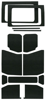 DEI 18-23 Jeep Wrangler JL 4-Door Boom Mat Complete Headliner Kit - 13 Piece - Black DEI Hard Top Accessories  AXOPROS