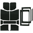 DEI 18-23 Jeep Wrangler JL 4-Door Boom Mat Complete Headliner Kit - 13 Piece - Black DEI Hard Top Accessories  AXOPROS