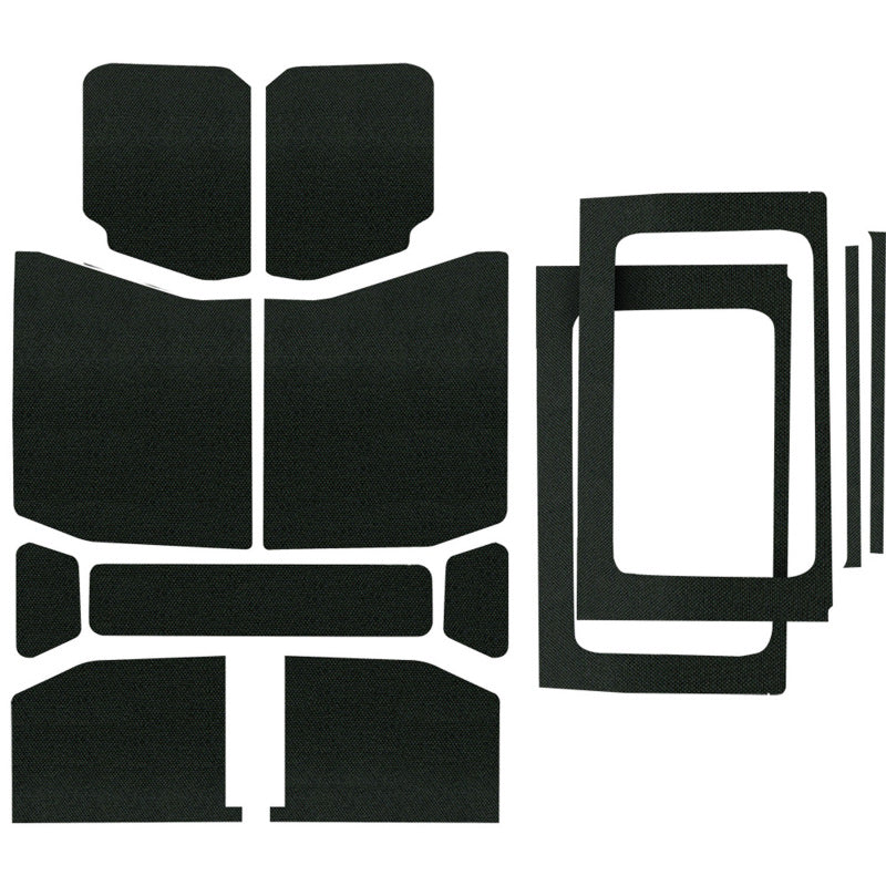DEI 18-23 Jeep Wrangler JL 4-Door Boom Mat Complete Headliner Kit - 13 Piece - Black DEI Hard Top Accessories  AXOPROS