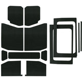 DEI 18-23 Jeep Wrangler JL 4-Door Boom Mat Complete Headliner Kit - 13 Piece - Black DEI Hard Top Accessories  AXOPROS