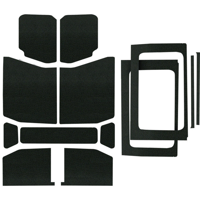 DEI 18-23 Jeep Wrangler JL 4-Door Boom Mat Complete Headliner Kit - 13 Piece - Black DEI Hard Top Accessories  AXOPROS