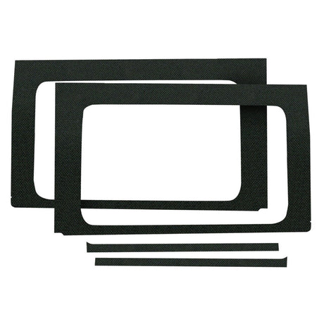 DEI 18-23 Jeep Wrangler JL 4-Door Boom Mat Rear Side Window Trim - 4 Piece - Black DEI Hard Top Accessories  AXOPROS