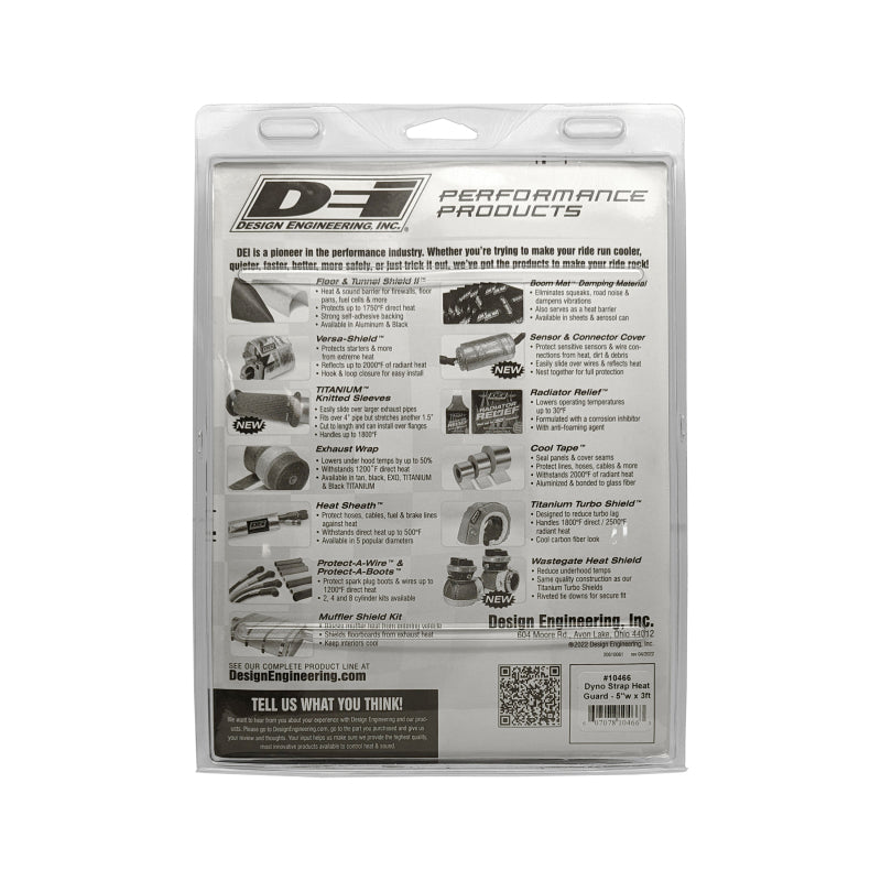 DEI Dyno Strap Heat Guard 5in w x 3ft - Aluminized DEI Thermal Sleeves  AXOPROS