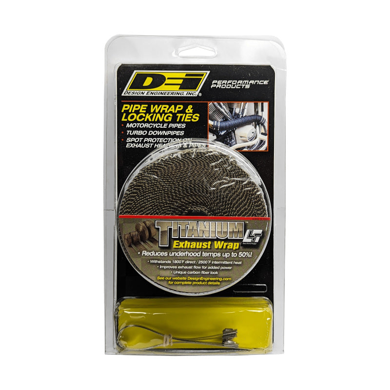 DEI Exhaust Wrap Kit - Pipe Wrap and Locking Tie - Titanium DEI Exhaust Wrap  AXOPROS
