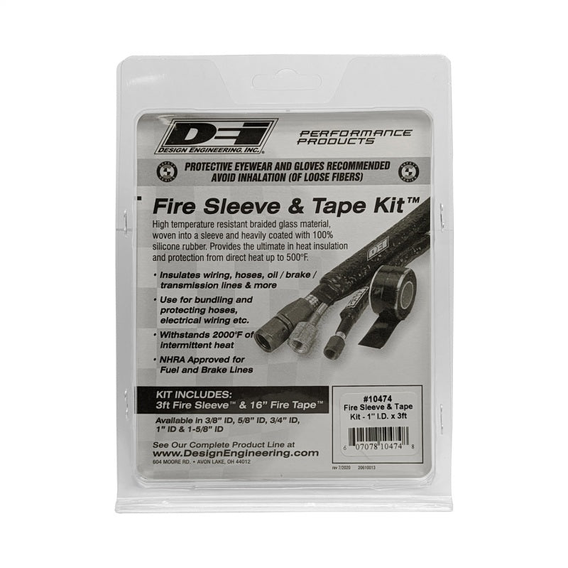 DEI Fire Sleeve and Tape Kit 1in I.D. x 3ft DEI Thermal Sleeves  AXOPROS
