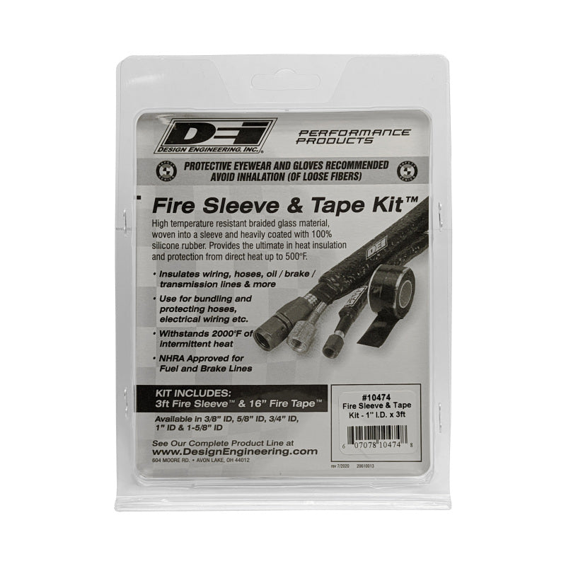 DEI Fire Sleeve and Tape Kit 1in I.D. x 3ft DEI Thermal Sleeves  AXOPROS