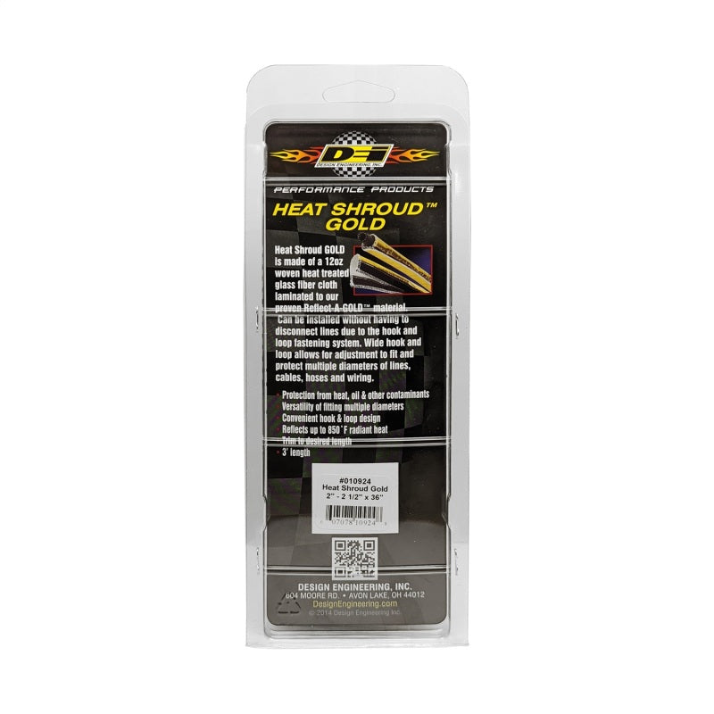 DEI Heat Shroud Gold 2in to 2.5in x 36in DEI Thermal Wrap  AXOPROS