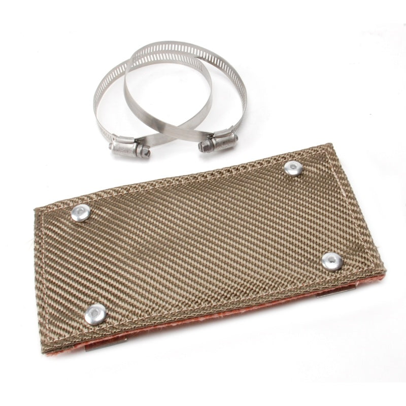DEI Pipe Shield w/Stainless Steel Clamps - 4in x 8in - Titanium DEI Thermal Sleeves  AXOPROS