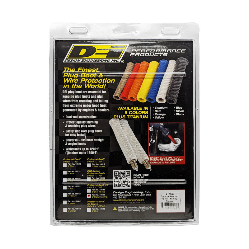 DEI Protect-A-Boot - 8in - 8-pack - No Ring - Titanium DEI Thermal Sleeves  AXOPROS