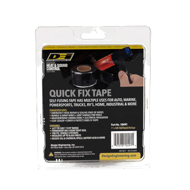 DEI Quick Fix Tape 1in x 12ft - Black DEI Thermal Tape  AXOPROS