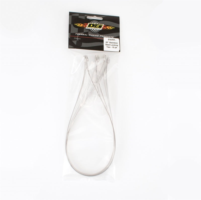 DEI Stainless Steel Locking Tie 20in - 10 per pack DEI Clamps  AXOPROS