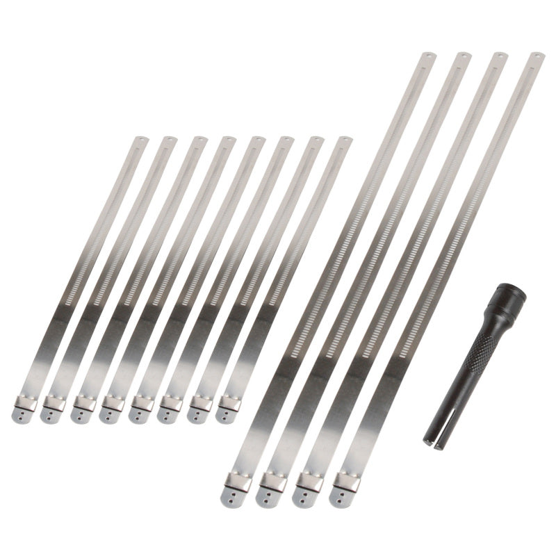 DEI Stainless Steel Positive Locking Tie & Tool Kit - 8in (8 Pack) & 14in (4 Pack) DEI Clamps  AXOPROS