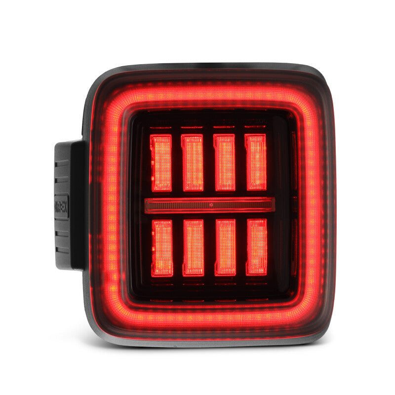 AlphaRex 18-23 Jeep Wrangler JL NOVA Prismatic LED Taillights Alpha-Black AlphaRex Tail Lights  AXOPROS
