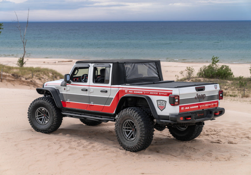 Rampage 20-22 Jeep Gladiator Trailview Fastback - Black Diamond Rampage Soft Tops  AXOPROS