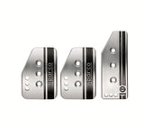 Sparco Pedal Set Settanta Short Silver SPARCO Pedal Covers  AXOPROS