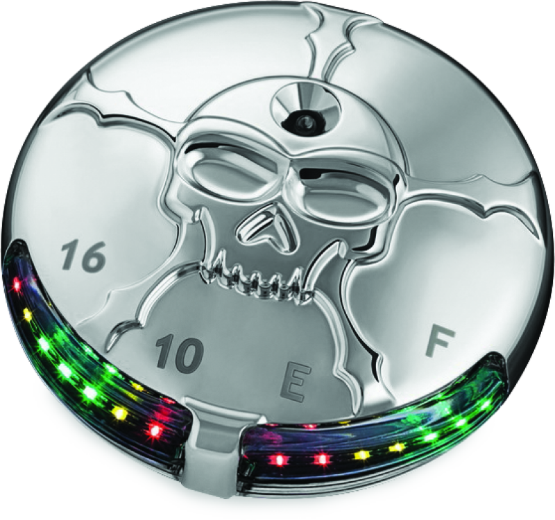 Kuryakyn Zombie Fuel & Battery Gauge Chrome Kuryakyn Gauges  AXOPROS