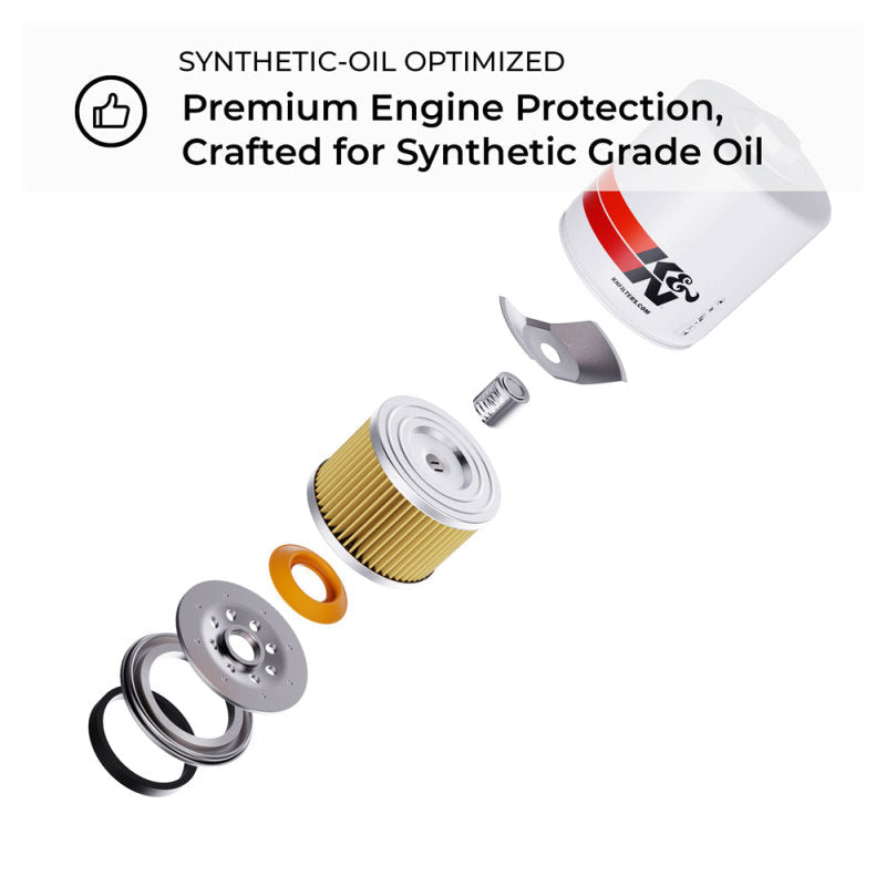 K&N 3.74inch / 2.98 OD Performance Gold Oil Filter K&N Engineering Oil Filters  AXOPROS