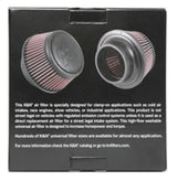 K&N Universal Round Clamp-On Air Filter 3in Flange ID x 6in Base OD x 4.625in Top OD x 3in Height K&N Engineering Air Filters - Universal Fit  AXOPROS