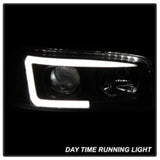 Spyder GMC Sierra 1500/2500/3500 99-06 V2 Projector Headlights - DRL - Black PRO-YD-CDE00V2-LB-BK SPYDER Headlights  AXOPROS
