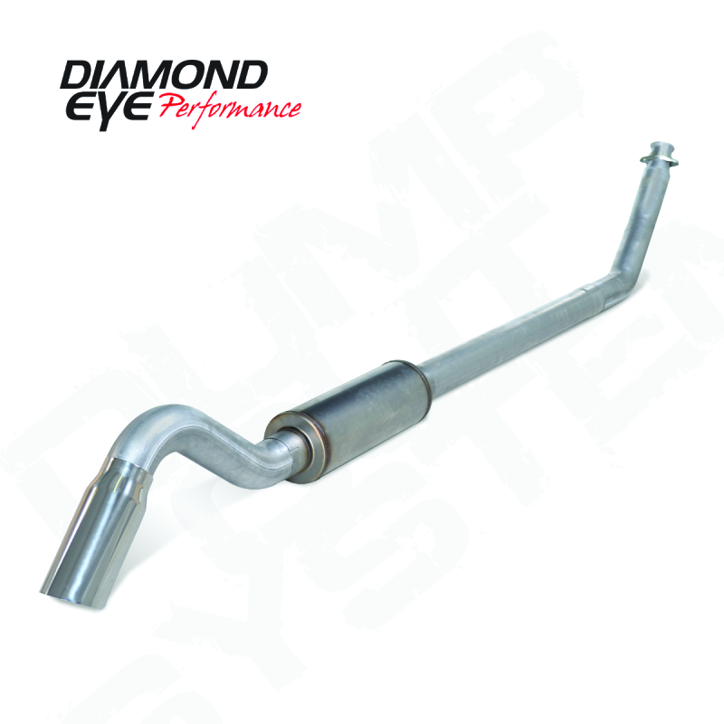 Diamond Eye 4in AL TURBO BACK SGL DUMP OUT 94-02 DODGE NO MFLR INCLUDING TIP Diamond Eye Performance Turbo Back  AXOPROS
