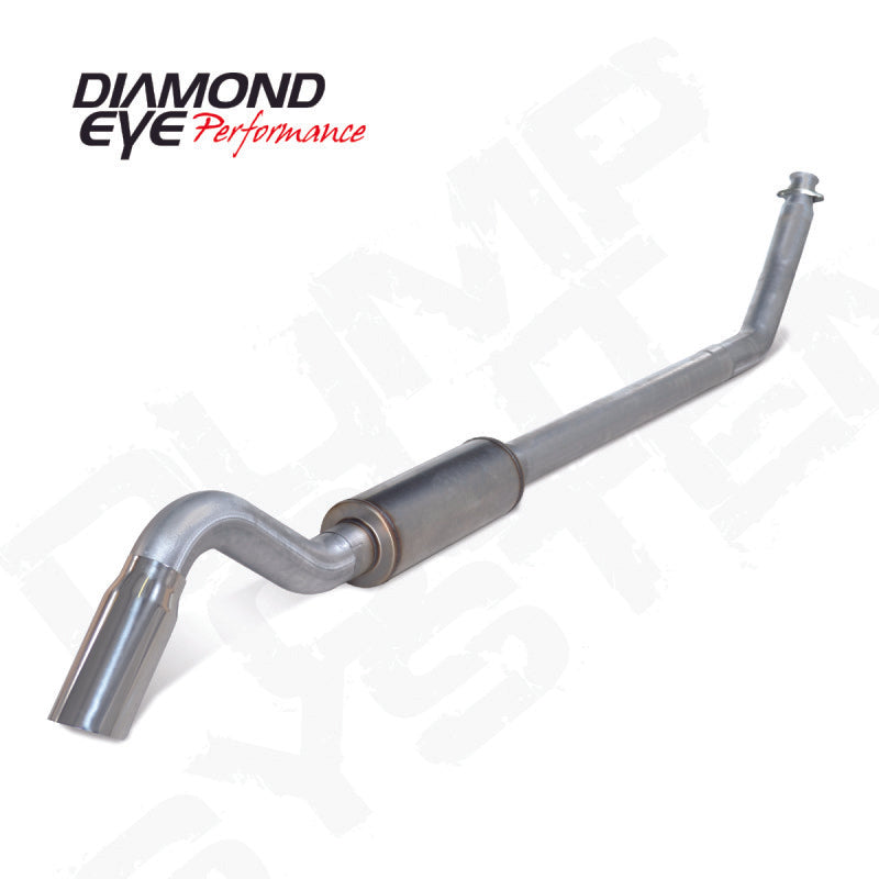 Diamond Eye 4in AL TURBO BACK SGL DUMP OUT 94-02 DODGE NO MFLR INCLUDING TIP Diamond Eye Performance Turbo Back  AXOPROS