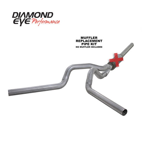 Diamond Eye KIT 4in CB MFLR RPLCMENT PIPE DUAL AL: 2004.5-2007.5 DODGE CUMMINS 600 Diamond Eye Performance Catback  AXOPROS
