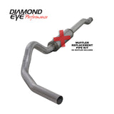 Diamond Eye KIT 4in CB MFLR RPLCMENT PIPE SGL AL: 03-07 FORD 6.0L F250/F350 (Extended Cab Only) Diamond Eye Performance Catback  AXOPROS