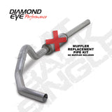 Diamond Eye KIT 4in CB MFLR RPLCMENT PIPE SGL AL: 2004.5-2007.5 DODGE CUMMINS 600 Diamond Eye Performance Catback  AXOPROS