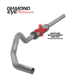 Diamond Eye KIT 4in CB MFLR RPLCMENT PIPE SGL AL: 2004.5-2007.5 DODGE CUMMINS 600 Diamond Eye Performance Catback  AXOPROS