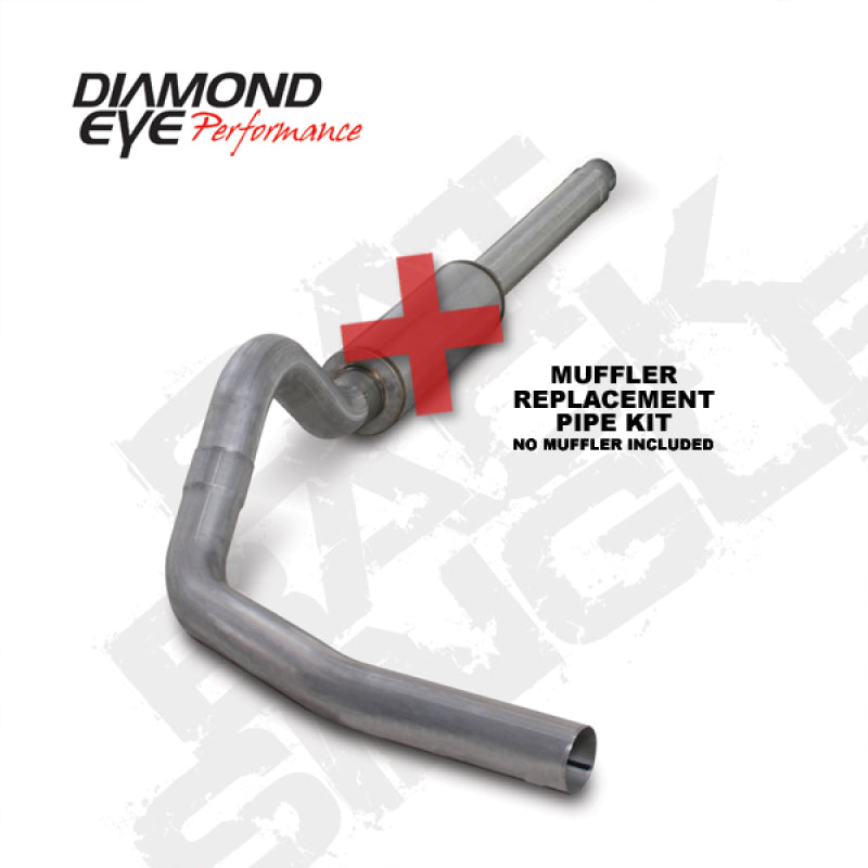 Diamond Eye KIT 4in CB MFLR RPLCMENT PIPE SGL AL: 94-97 FORD 7.3L F250/F350 PWRSTROKE Diamond Eye Performance Catback  AXOPROS