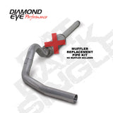Diamond Eye KIT 4in CB MFLR RPLCMENT PIPE SGL AL: 94-97 FORD 7.3L F250/F350 PWRSTROKE Diamond Eye Performance Catback  AXOPROS