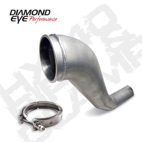 Diamond Eye KIT 4in DWNP HX40 TURBO-DIRECT FLANGE W/ V-Band CLAMP AL DODGE 94-02 Diamond Eye Performance Downpipes  AXOPROS