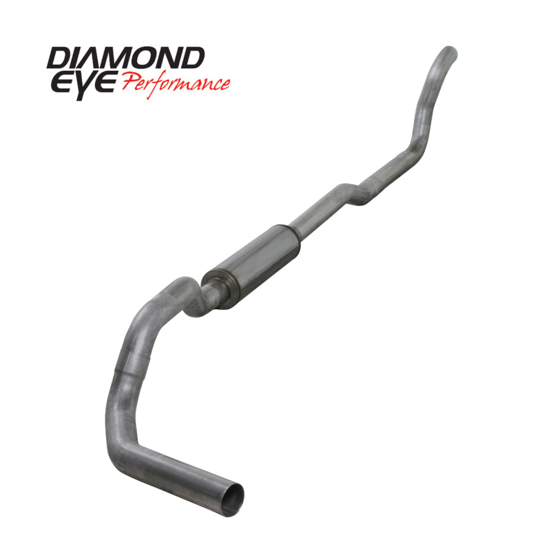 Diamond Eye KIT 4in TB MFLR RPLCMENT PIPE SGL AL: 2-WHEEL DRIVE ONLY 89-93 DODGE CUMMINS 5.9L Diamond Eye Performance Turbo Back  AXOPROS