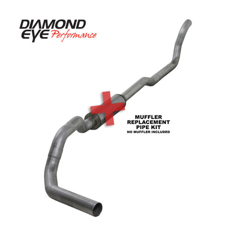 Diamond Eye KIT 4in TB MFLR RPLCMENT PIPE SGL AL: 2-WHEEL DRIVE ONLY 89-93 DODGE CUMMINS 5.9L Diamond Eye Performance Turbo Back  AXOPROS