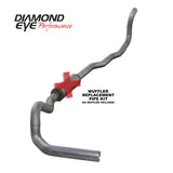 Diamond Eye KIT 4in TB MFLR RPLCMENT PIPE SGL AL: 89-93 DODGE CUMMINS 5.9L Diamond Eye Performance Turbo Back  AXOPROS