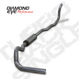 Diamond Eye KIT 4in TB MRP SGL SS DDG4X4 89-93 Dodge 5.9L Cummins 2500/3500 No Muffler Diamond Eye Performance Turbo Back  AXOPROS
