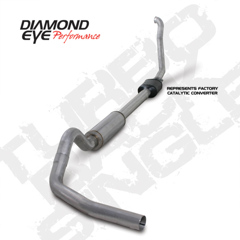 Diamond Eye KIT 4in TB SGL AL: 94-97 FORD 7.3L F250/F350 PWRSTROKE NFS W/ CARB EQUIV STDS Diamond Eye Performance Catback  AXOPROS