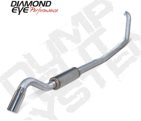 Diamond Eye KIT 4in TB SGL AL: TURN DOWN 00-03 FORD 7.3L F250/F350 Diamond Eye Performance Turbo Back  AXOPROS