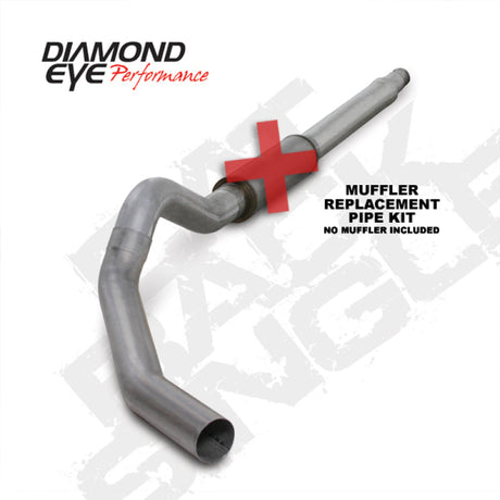 Diamond Eye KIT 5in CB MFLR RPLCMENT PIPE SGL AL: 03-07 FORD 6.0L F250/F350 Diamond Eye Performance Catback  AXOPROS