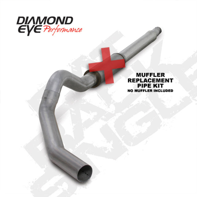 Diamond Eye KIT 5in CB MFLR RPLCMENT PIPE SGL AL: 03-07 FORD 6.0L F250/F350 Diamond Eye Performance Catback  AXOPROS
