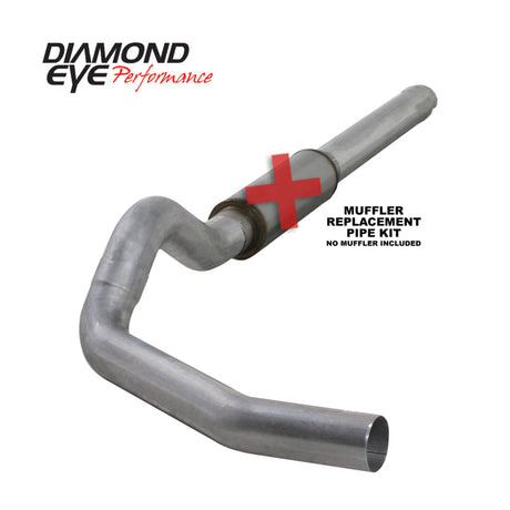 Diamond Eye KIT 5in CB MFLR RPLCMENT PIPE SGL AL: 2004.5-2007.5 DODGE CUMMINS 600 Diamond Eye Performance Catback  AXOPROS
