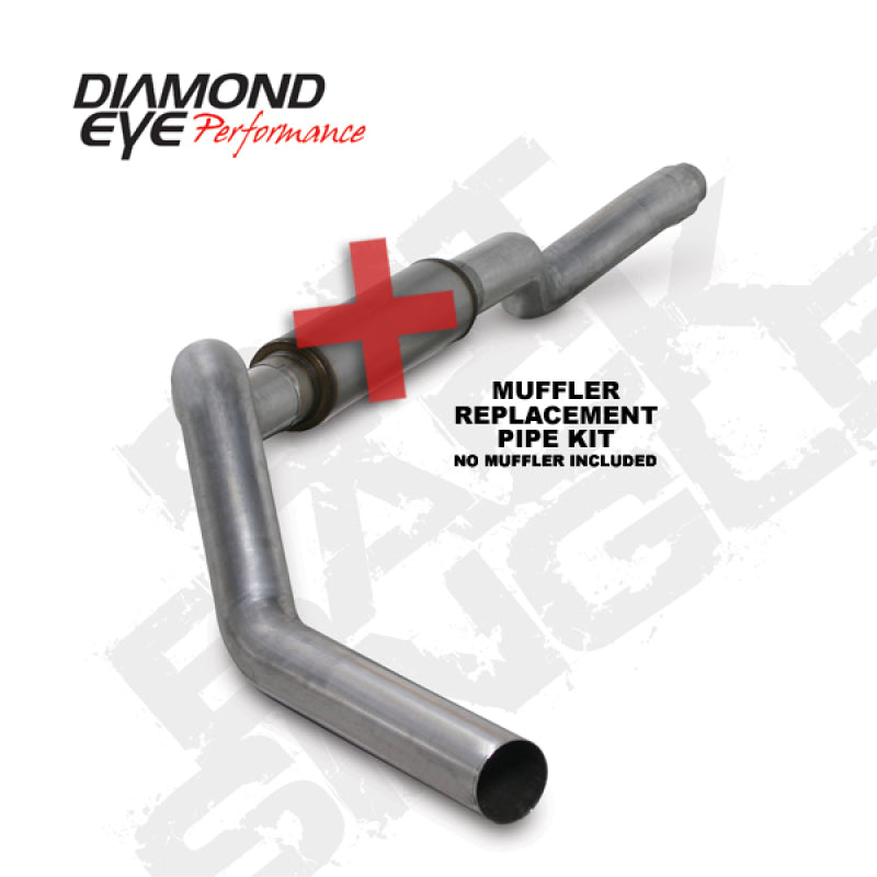 Diamond Eye KIT 5in CB MFLR RPLCMENT PIPE SGL AL: 2006-2007.5 CHEVY 6.6L 2500/3500 Diamond Eye Performance Catback  AXOPROS