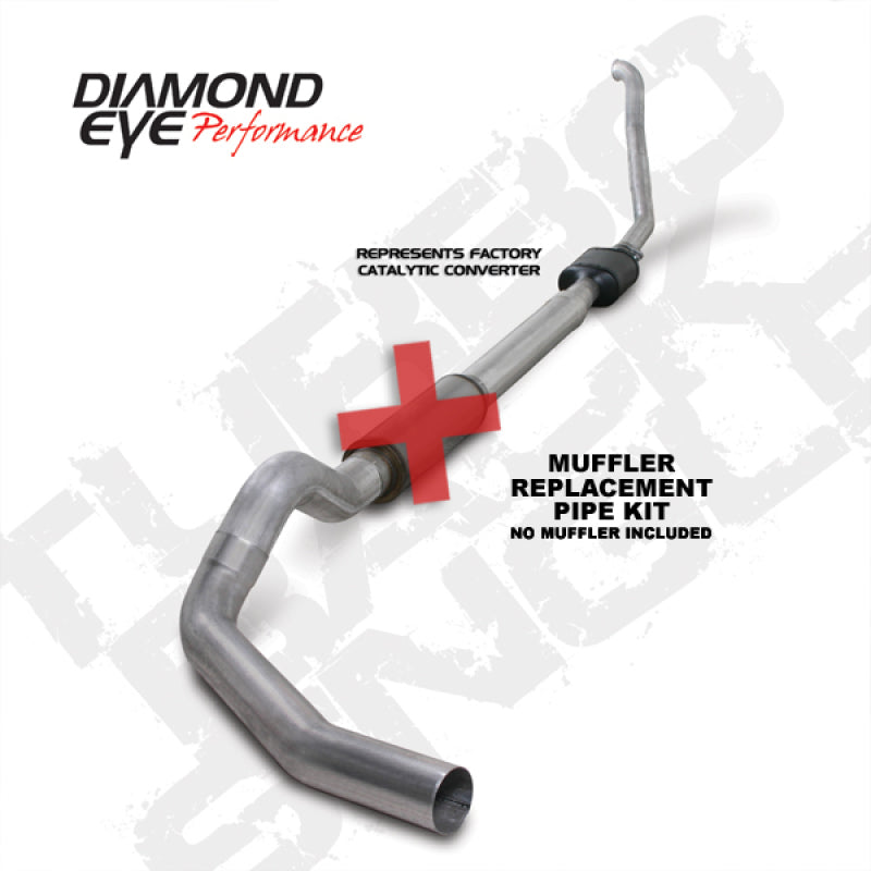 Diamond Eye KIT 5in TB MFLR RPLCMENT PIPE SGL ALUM 94-97 5 7 3L F250/F350 PWRSTROKE NFS W CARB STDS Diamond Eye Performance Turbo Back  AXOPROS
