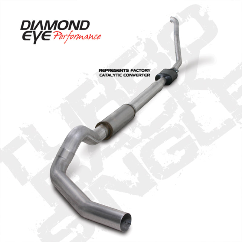 Diamond Eye KIT 5in TB SGL AL: 94-97 FORD 7.3L F250/F350 PWRSTROKE NFS W/ CARB EQUIV STDS Diamond Eye Performance Turbo Back  AXOPROS