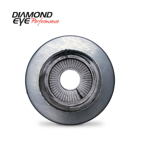 Diamond Eye MFLR 4inID SGL IN/SGL OUT 7inDIA X 24in BODY 30in LENGTH PERF SLOTTED ENDS 409 SS Diamond Eye Performance Muffler  AXOPROS