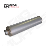 Diamond Eye MFLR BIG DOG QUIET TONE 5inID SGL IN/SGL OUT 10inDIA X 45in BODY 51in LENGTH BAFFLED AL Diamond Eye Performance Muffler  AXOPROS