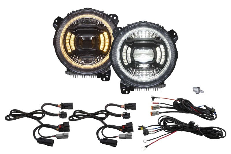 Diode Dynamics 18-23 Jeep JL Wrangler Elite Max LED Headlamps Diode Dynamics Light Accessories and Wiring  AXOPROS
